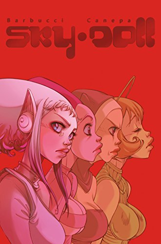 Comic book cover featuring three stylized women with large eyes and pale skin.