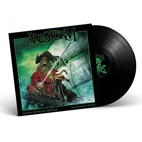 Alestorm vinyl record with pirate-themed cover art and black disc.