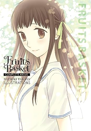 Cover of “Fruits Basket” art book featuring a young woman with long hair.