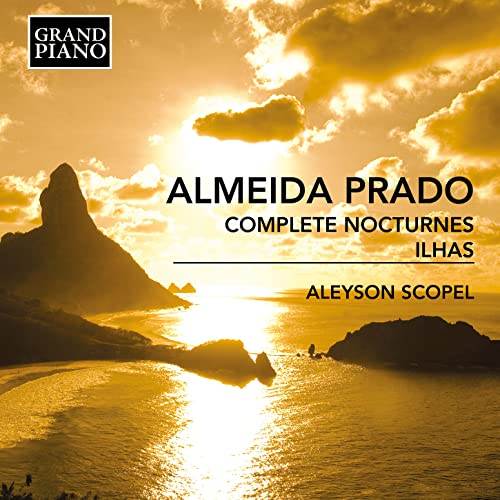 CD cover: Sunset over a tropical landscape with text "Almeida Prado".