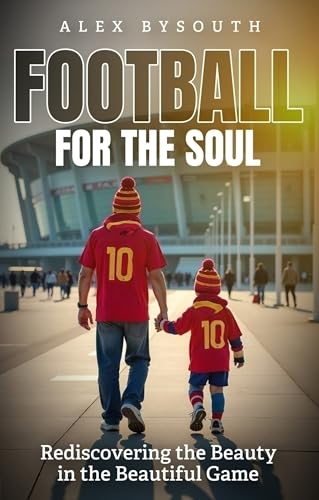 Book cover: father and son in red jerseys walk toward a stadium.
