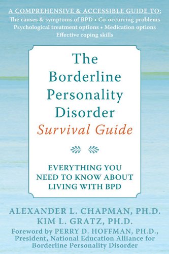 Book cover for The Borderline Personality Disorder Survival Guide with light blue watercolor background.