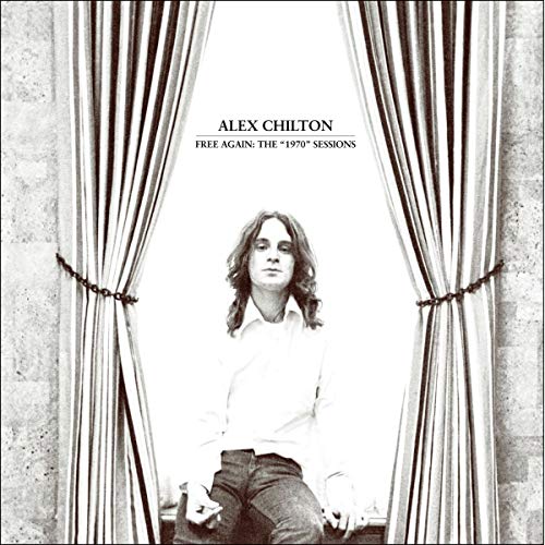 Alex Chilton album cover: portrait of a man framed by curtains.