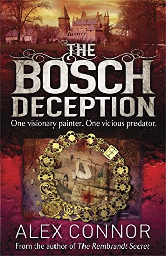 Book cover: “The Bosch Deception” with a castle and skull imagery.