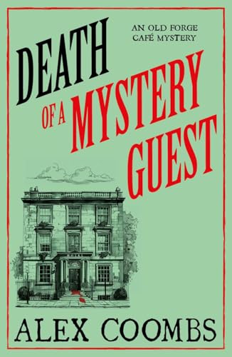 Book cover featuring a line drawing of a building with red bloodstains on steps.