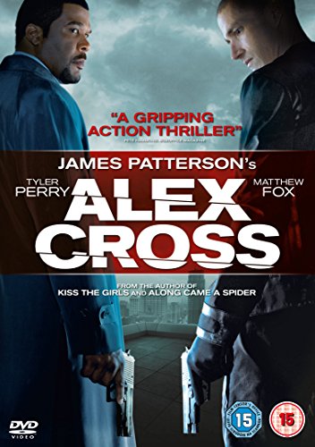 Alex Cross DVD cover featuring Tyler Perry and Matthew Fox holding guns.