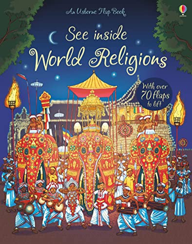 Children’s book cover depicting a colorful religious procession with elephants.