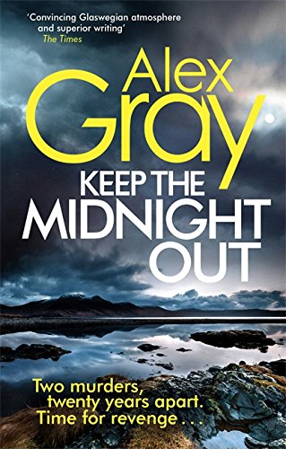 Book cover featuring a dark, stormy landscape over a lake with yellow and white text.