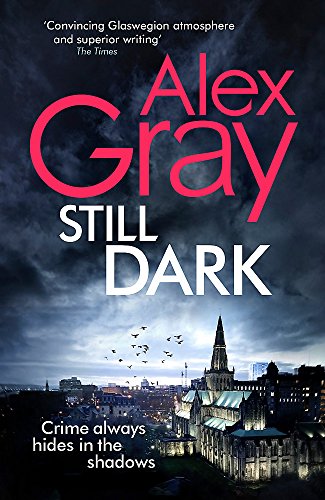 Book cover: dark stormy sky over a city skyline, bold pink text.