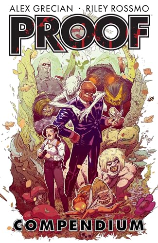 Comic book cover: "Proof Compendium" with characters in a forest scene.