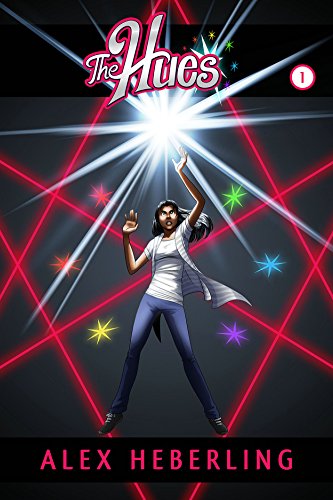 Comic book cover: young woman with glowing light and geometric background.