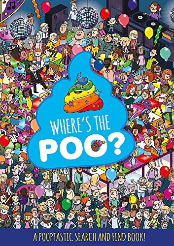 Book cover with a crowd scene and a smiling pile of poo.