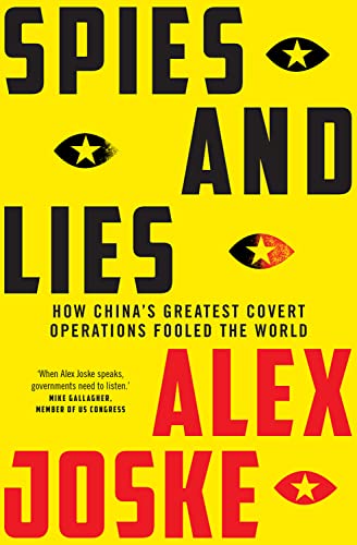 Book cover with yellow background, black and red text, and stylized eye icons.