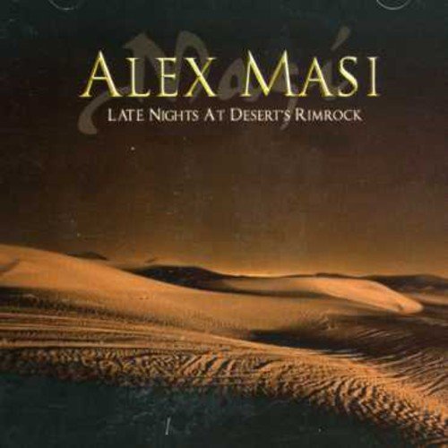 Desert sand dunes at dusk on a CD album cover with artist name "Alex Masi".