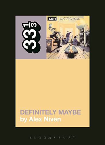 Book cover for Oasis’ “Definitely Maybe” with figures in a room.