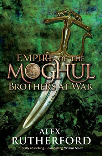 Book cover featuring a curved sword against a textured green and dark background.
