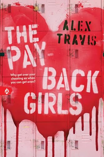 Book cover with red paint drips and bold white lettering: "The Payback Girls.