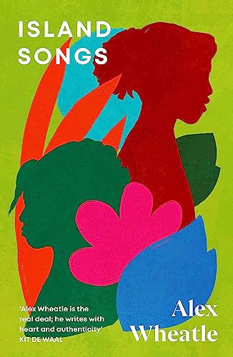 Book cover: "Island Songs" by Alex Wheatle, with layered silhouette portraits.