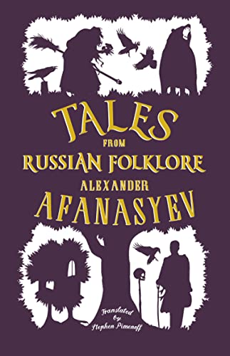 Book cover with silhouettes of a witch, bear, house, and figures.