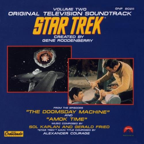Star Trek Volume Two soundtrack CD cover with spaceship and actors.