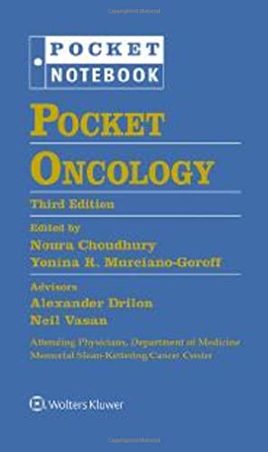 Blue "Pocket Oncology" notebook, third edition, with white text details.