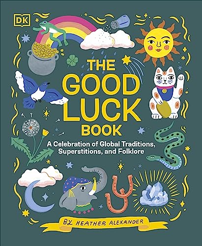 Book cover with colorful illustrations of lucky charms and symbols.