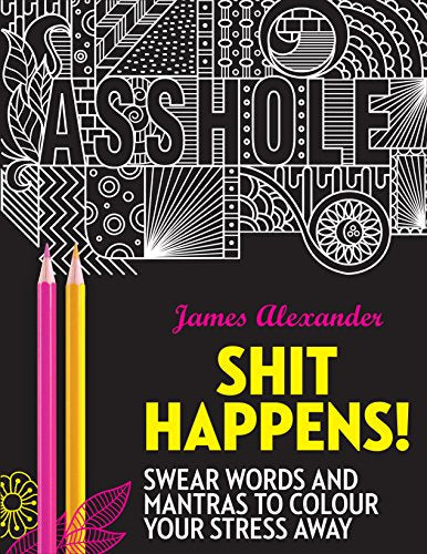 Black cover with bold white lettering, floral details, and a red pencil.