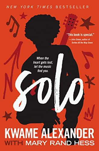 Book cover: Silhouette of a guitarist with the title "Solo" in white.