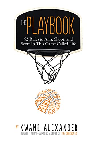 Book cover with title "The Playbook" over a basketball hoop image.