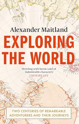 Book cover for “Exploring the World” with a map background and red title.