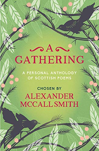 Book cover: "A Gathering," Scottish poems, with bird and branch design.