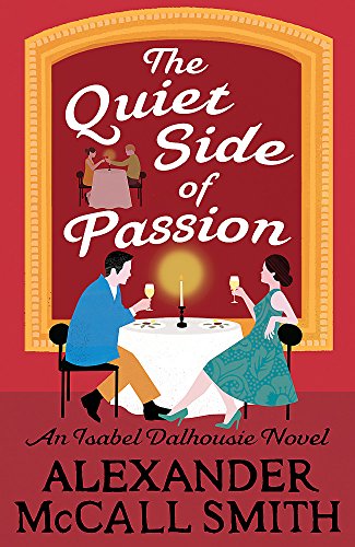 Book cover: couple dining, red background, title "The Quiet Side of Passion.