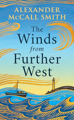 Book cover: blue and gold illustration of a boat, lighthouse, and waves.