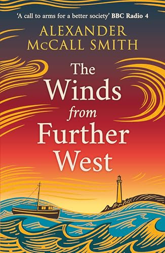 Book cover featuring a boat and lighthouse on a sea under a sunset sky.