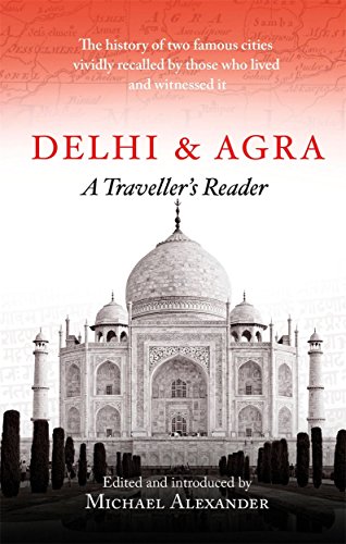 Book cover: "Delhi & Agra" with image of the Taj Mahal.