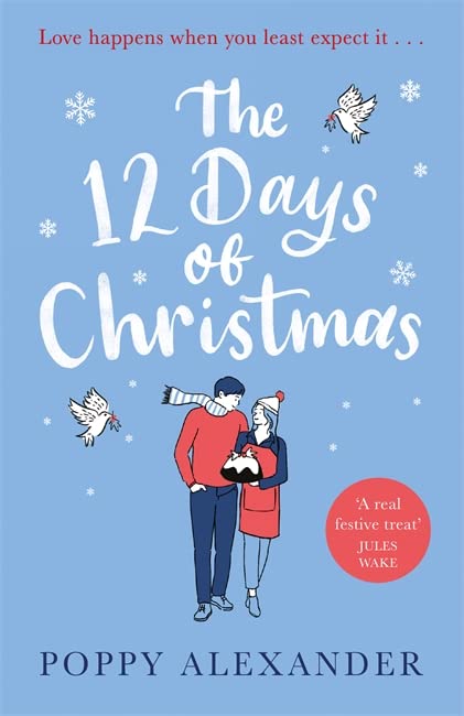 Book cover for “The 12 Days of Christmas” featuring a couple and doves.