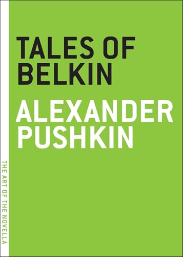 Green book cover with white text: "Tales Of Belkin" by Alexander Pushkin.