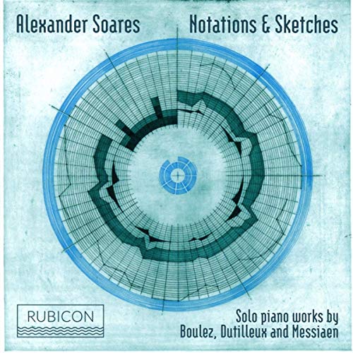 CD cover for Alexander Soares’ “Notations & Sketches” with abstract blue design.