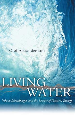 Book cover with swirling blue water and large white text: "LIVING WATER".