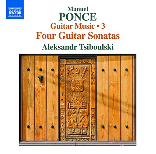 CD cover for Ponce guitar music by Tsiboulski, featuring a carved wooden door.
