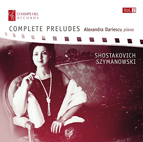 CD cover featuring pianist Alexandra Dariescu and composers Shostakovich, Szymanowski.