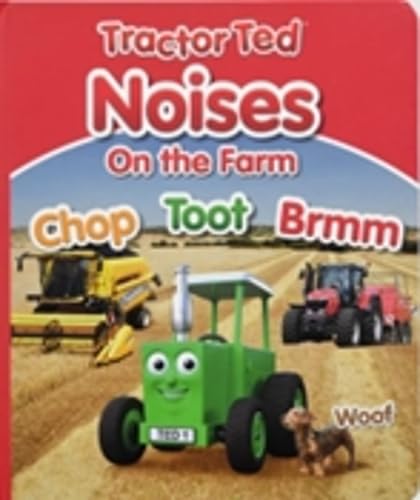 Tractor Ted book cover featuring a green tractor, farm machinery, and a small dog.