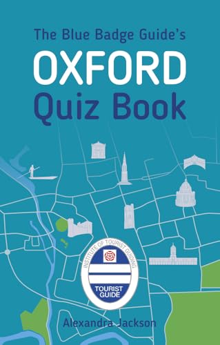 Blue book cover with “Oxford Quiz Book” title and city map imagery.