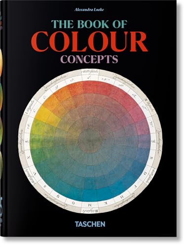 Black book cover titled The Book of Colour Concepts featuring a circular color wheel.
