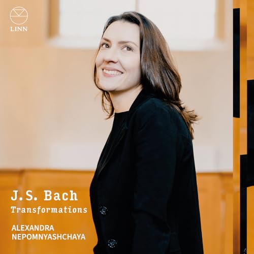 CD cover featuring pianist Alexandra Nepomnyashchaya, smiling and in a black jacket.