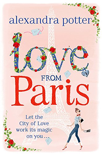 Book cover: “Love from Paris” with Eiffel Tower and floral lettering.