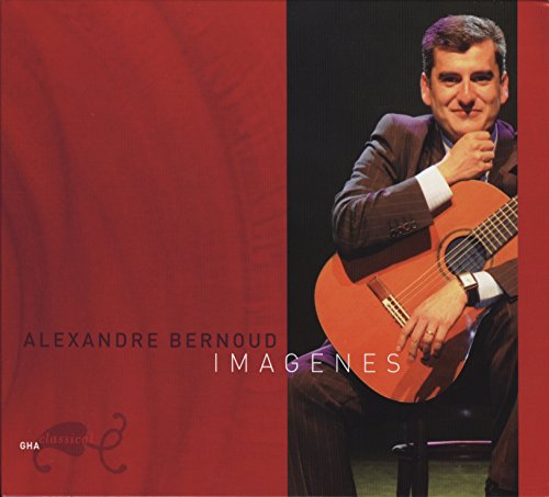 Alexandre Bernoud holding a classical guitar, CD cover art.