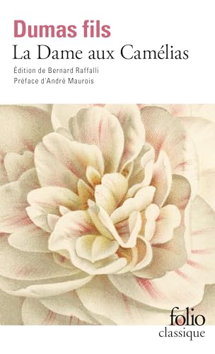 Book cover of "La Dame aux Camélias" featuring a camellia flower.