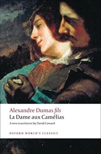 Book cover: painting of a woman and man, title “La Dame aux Camelias.”