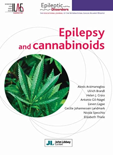 Book cover: "Epilepsy and Cannabinoids" with cannabis leaf imagery.